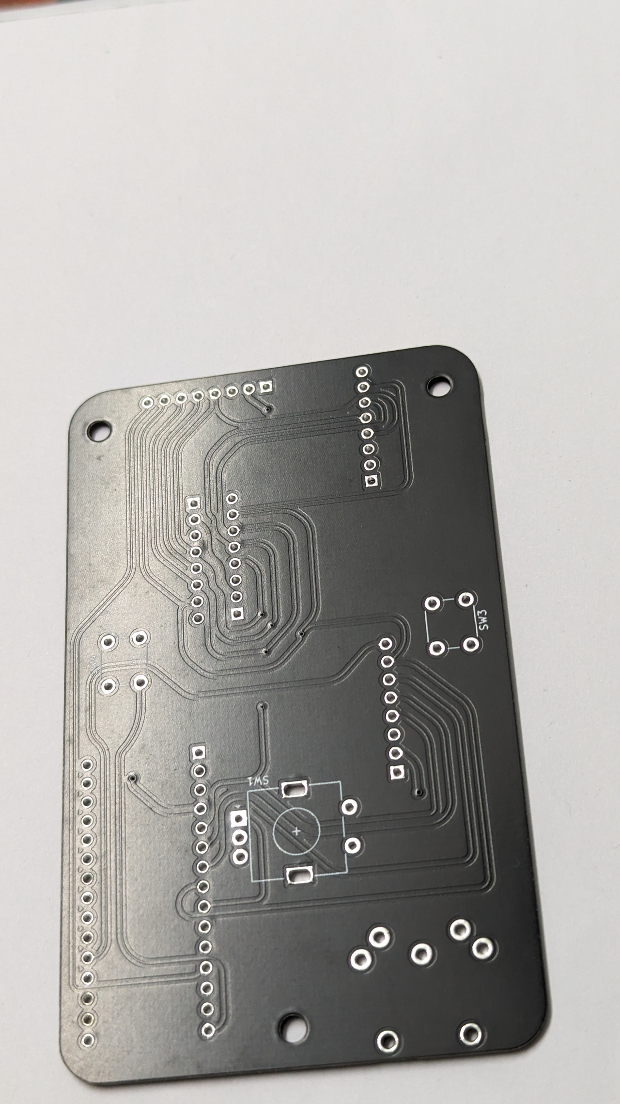 Custom MIDI controller PCB close-up