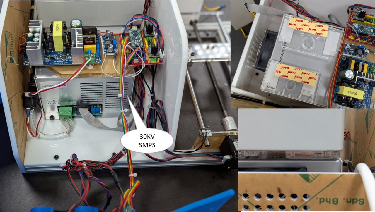 piutting together the electronics assembly